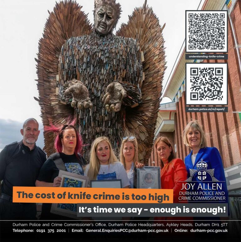 PCC welcomes Knife Angel to Newton Aycliffe PCC welcomes Knife Angel to Newton Aycliffe