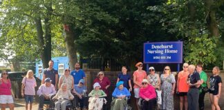 Denehurst staff in sponsored walk