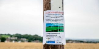 Resubmitted development refused Township Field campaign poster
