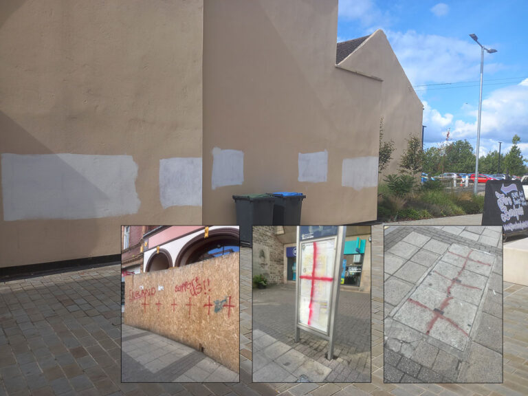 Community shocked by racist graffiti Community shocked by racist graffiti