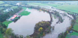 Rugby club launch appeal after devastating flooding An aerial view of flooding at Bishop Auckland Rugby Club