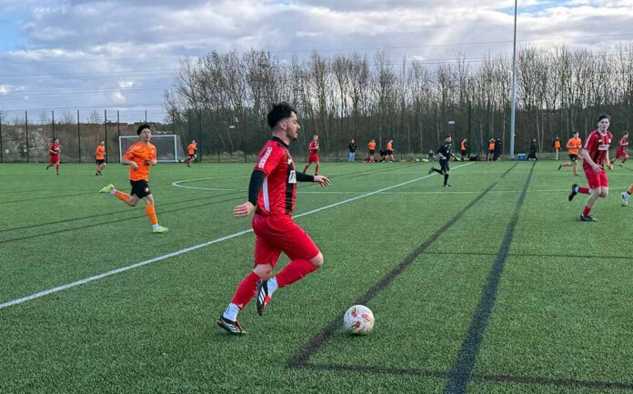 athletic-minor-cup-chris-devine Action from Ferryhill Athletic’s cup exit against Deerness Valley. Photo: Chris Orton.