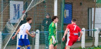 Shildon title chances to be hit by bottom club’s resignation Joe Posthill fires home the only goal of the game at Benfield.
