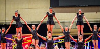 Astrid wow the crowd at the Team Gym British Gymnastics Championships