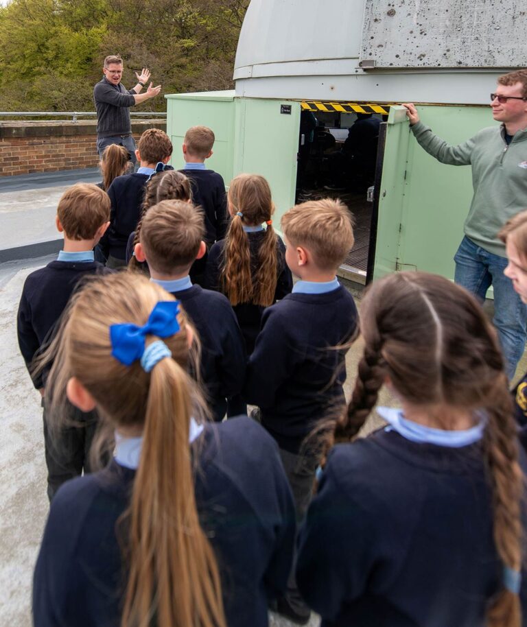 North East school children take part in world-first transmission into space