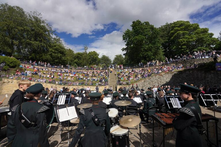 Military music marks Wharton Park’s 10-year celebration