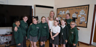 Sara Davies visits St Charles Primary