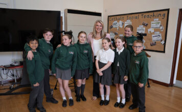 Sara Davies visits St Charles Primary