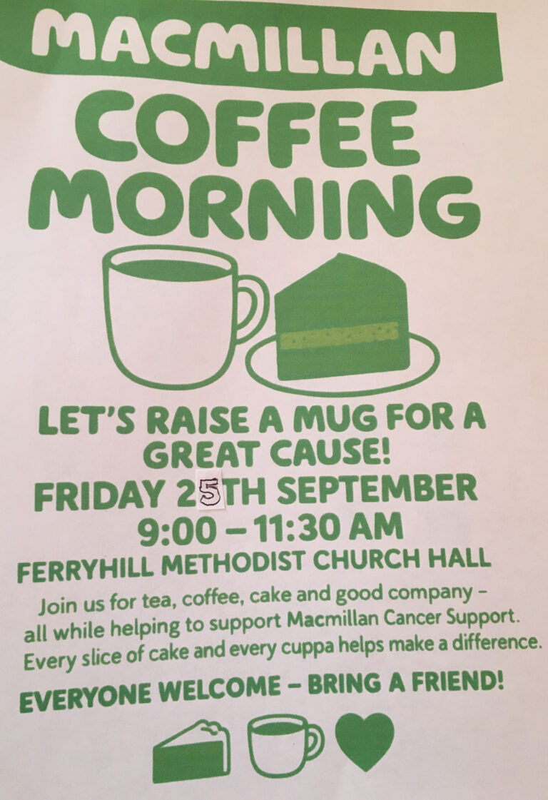 Edwin’s MacMillan coffee morning