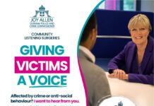 PCC unveils new ‘listening surgeries’ as part of her mission to deliver a first-class service to victims of crime