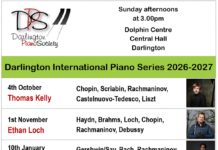 Darlington Piano Society presents its 2026-27 International Piano Series