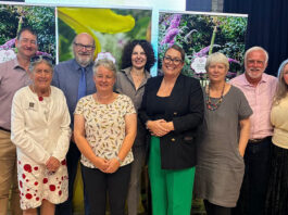 Bishop celebrates best blooming town award