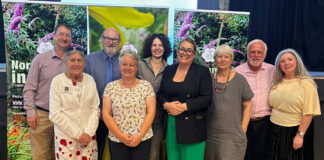 Bishop celebrates best blooming town award