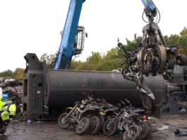 Durham Constabulary crush illegal bikes in crackdown operation