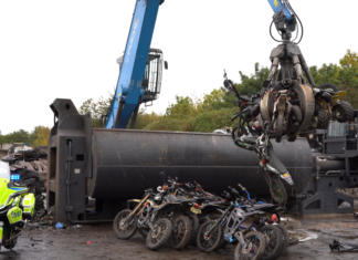 Durham Constabulary crush illegal bikes in crackdown operation