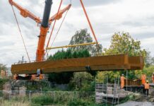 Installation begins on new Gaunless Bridge