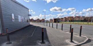 New bollards in Middlestone Moor
