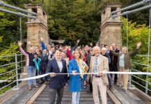Celebrations mark reopening of historic bridge