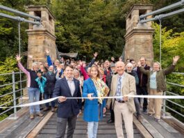 Celebrations mark reopening of historic bridge