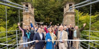 Celebrations mark reopening of historic bridge