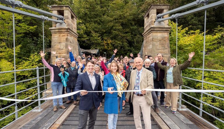 Celebrations mark reopening of historic bridge